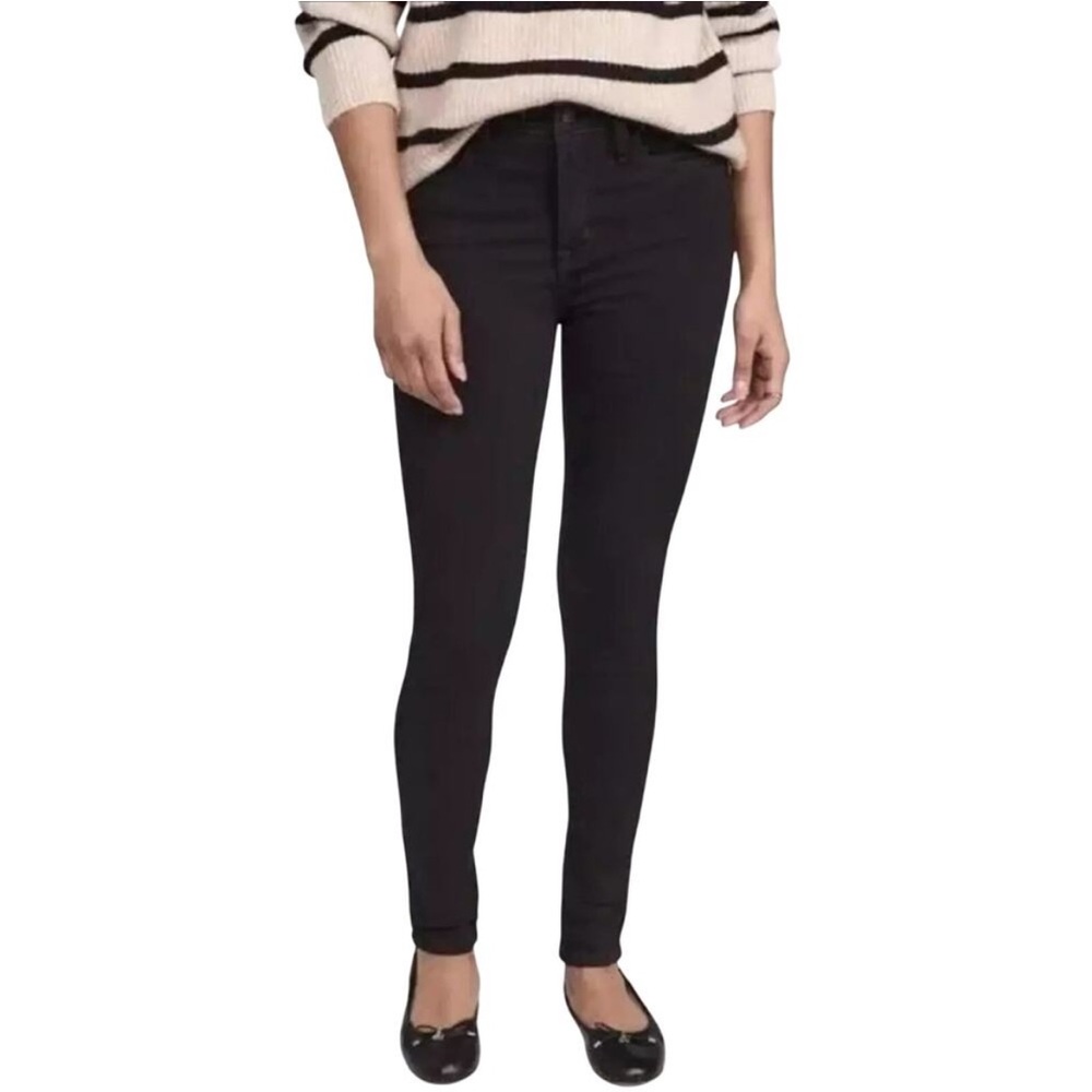 Madewell Roadtripper Skinny Jeans Black High Rise Stretch Size 27